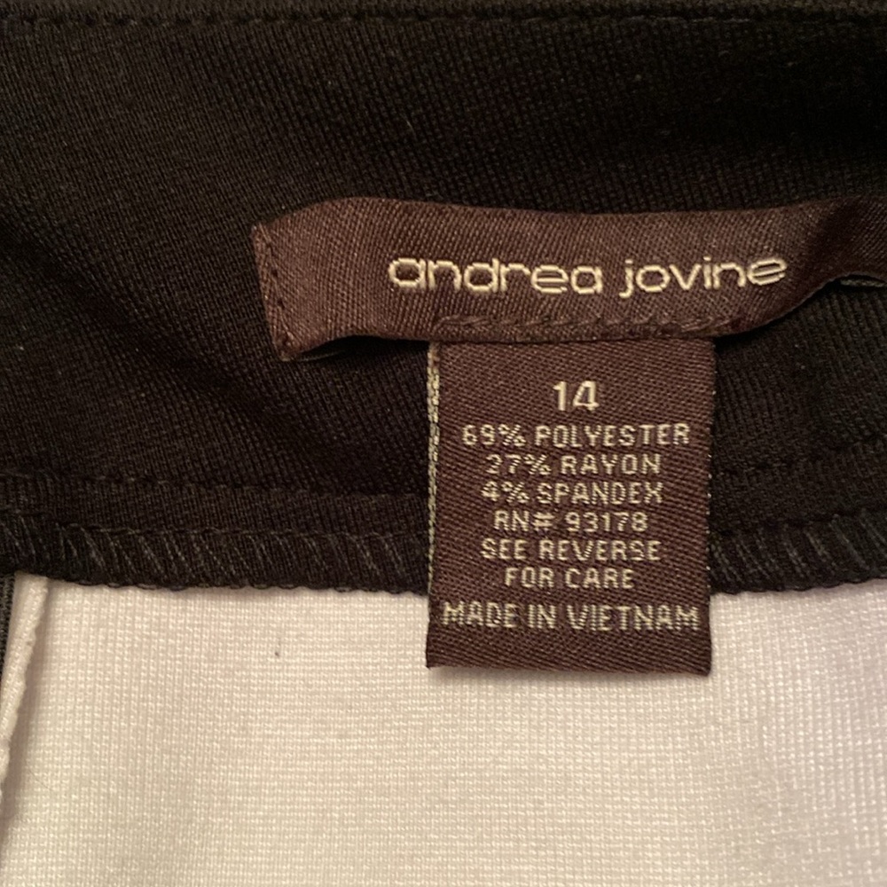 Andrea Jovine Color Block Skirt Size 14 - image 4